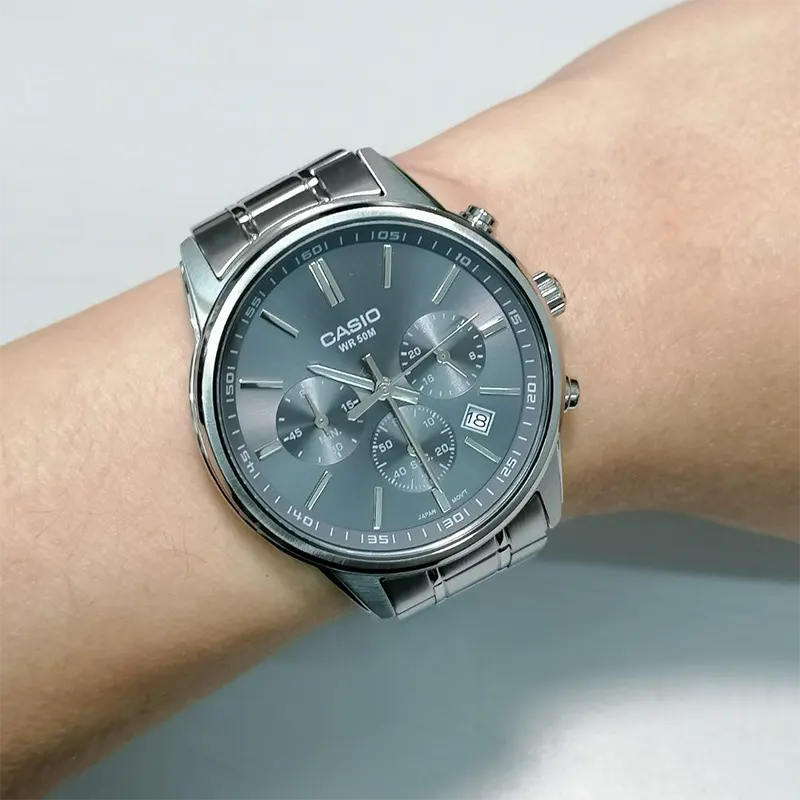 Casio Enticer Chronograph Date On Dial Men's Watch- MTP-E515D-8AV